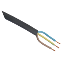 Q-Link Rubbel Kabel | Glad | 3 x 2.5 mm² | 10 m | Zwart - 03.006.68