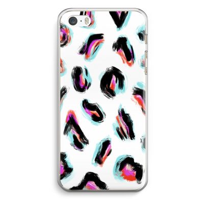 Cheetah color: iPhone 5 / 5S / SE Transparant Hoesje