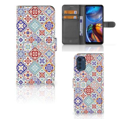 Motorola Moto E32 | Moto E32s | Bookcase | Tiles Color