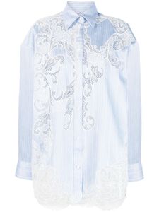 Ermanno Scervino Blouse met kant - Blauw