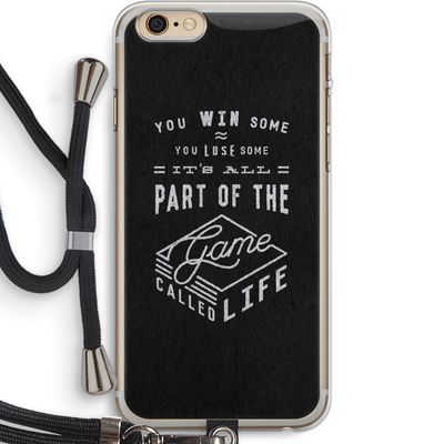 Life: iPhone 6 PLUS / 6S PLUS Transparant Hoesje met koord