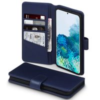 Qubits - luxe echt lederen wallet hoes - Samsung Galaxy S20 Plus - Blauw - thumbnail