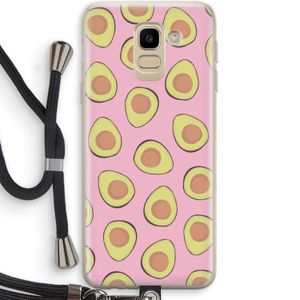 Dancing avocados: Samsung Galaxy J6 (2018) Transparant Hoesje met koord