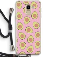 Dancing avocados: Samsung Galaxy J6 (2018) Transparant Hoesje met koord