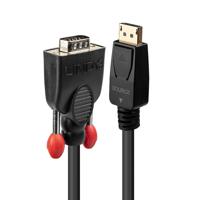 LINDY 41943 VGA-kabel Aansluitkabel VGA-stekker 9-polig, DisplayPort-stekker 3.00 m Zwart