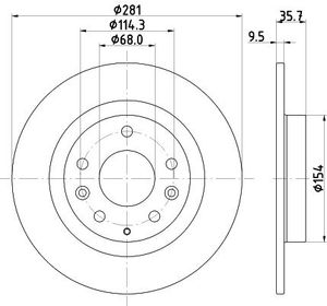 Remschijf 8DD355126711