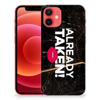 iPhone 12 Mini | Siliconen hoesje | met naam Already Taken Black