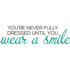 You're never fully dressed, 2 kleuren - Muursticker