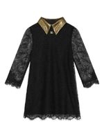 Dolce & Gabbana Kids long-sleeve lace dress - Noir