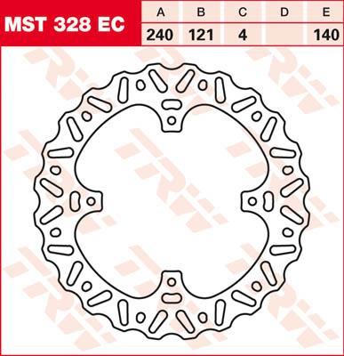 TRW Remschijf, remschijven voor de moto, MST328EC