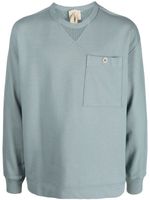 Ten C logo-patch cotton sweatshirt - Gris - thumbnail