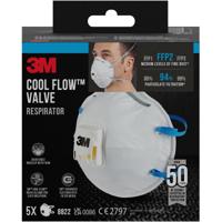 3M Cool Flow stofmasker, FFP2, met ventiel, pak van 5 stuks