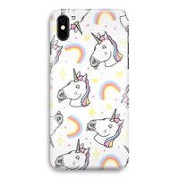Rainbow Unicorn: iPhone X Volledig Geprint Hoesje Rainbow Unicorn: iPhone X Volledig Geprint Hoesje