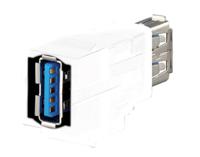 USB-Keystone A 3.0 Adapter, Koppeling, dubbel KMK-USB 3.0 rw 17010650 Rutenbeck 1 stuk(s) - thumbnail