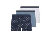 LIVERGY 3 heren boxers (Marineblauw/wit/blauw, L)