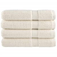 VidaXL Saunadoeken solund 4 st 600 g/m² 80x200 cm crèmekleurig