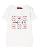 Aigner Kids t-shirt en coton à logo imprimé - Blanc - thumbnail