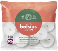 Bolsius theelicht zak 10 uur wit 14 stuks Bolsius theelicht zak 10 uur wit 14 stuks