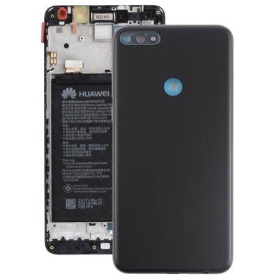 Achterste schutblad met Zijtoetsen voor Huawei Y7 (2018)(Black)