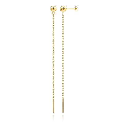 Goudkleurige Ketting Oorbellen Dames van Edelstaal