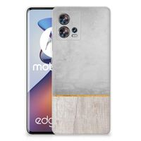 Motorola Edge 30 Fusion Bumper Hoesje Wood Concrete