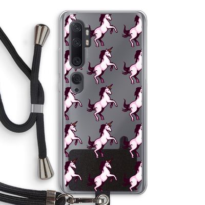 Musketon Unicorn: Xiaomi Mi Note 10 Transparant Hoesje met koord