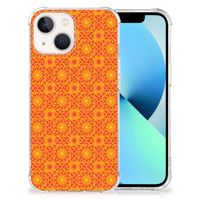 iPhone 13 Doorzichtige Silicone Hoesje Batik Oranje