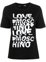 Love Moschino t-shirt à logo imprimé - Noir