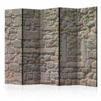 Vouwscherm - Stenen muur 225x172cm  , gemonteerd geleverd, dubbelzijdig geprint (kamerscherm)