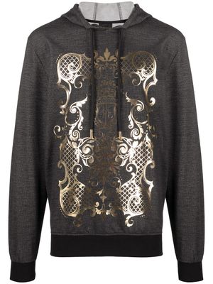 Billionaire hoodie zippé à imprimé baroque - Noir
