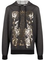 Billionaire hoodie zippé à imprimé baroque - Noir