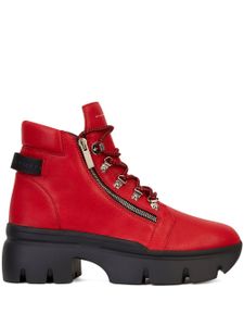 Giuseppe Zanotti bottines Apocalypse Trek en cuir - Rouge