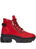 Giuseppe Zanotti bottines Apocalypse Trek en cuir - Rouge - thumbnail