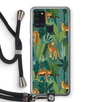 Luipaard 2: Samsung Galaxy A21s Transparant Hoesje met koord