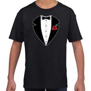 Gangster / maffia pak kostuum t-shirt zwart voor kinderen