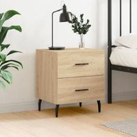 Nachtkastje 40x35x47,5 cm bewerkt hout sonoma eikenkleurig