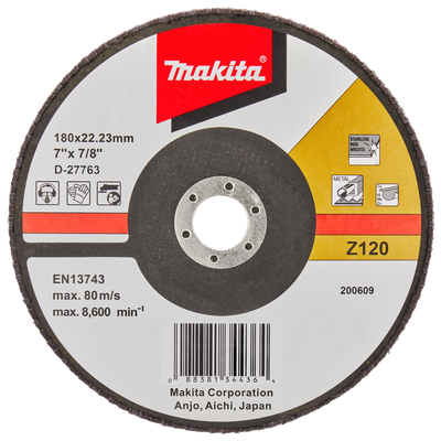 Makita Accessoires Lamellenschuurschijf 180mm Z120 - D-27763 D-27763