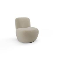 Draaibare fauteuil in taupe bouclette stof Draaibare fauteuil in taupe bouclette stof