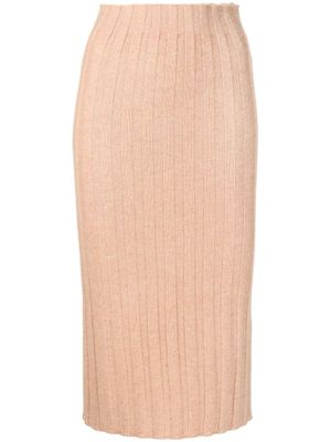 Cashmere In Love jupe crayon Lenny en cachemire - Marron