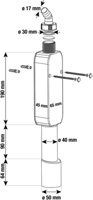 Cornat sifon wasmachine 1'' 40/50mm 422 - t356012g