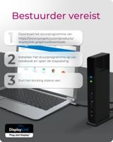 ICY BOX IB-DK2251AC Bedraad USB 3.2 Gen 2 (3.1 Gen 2) Type-A Zwart - thumbnail