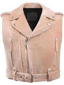 Giuseppe Zanotti gilet Amelia Crystal en velours - Rose