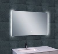 Badkamerspiegel Duo | 100x60 cm | Rechthoekig | Directe en indirecte LED verlichting | Touch button | Met verwarming