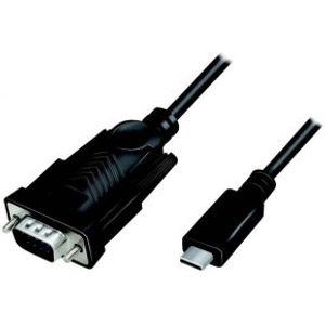 LogiLink AU0051A video kabel adapter 1,2 m USB C VGA (D-Sub) Zwart