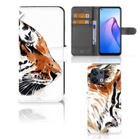 Hoesje OPPO Reno8 Watercolor Tiger - thumbnail