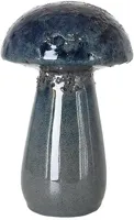 Terraliet bloempot keramiek champignon 13x19cm blauw