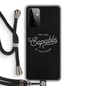 Capable: Samsung Galaxy A72 5G Transparant Hoesje met koord