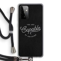 Capable: Samsung Galaxy A72 5G Transparant Hoesje met koord