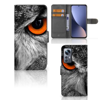 Xiaomi 12 | 12X | Telefoonhoesje | Met pasjeshouder | Uil