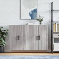 Hangkasten 2 st 69,5x34x90 cm grijs sonoma eikenkleurig